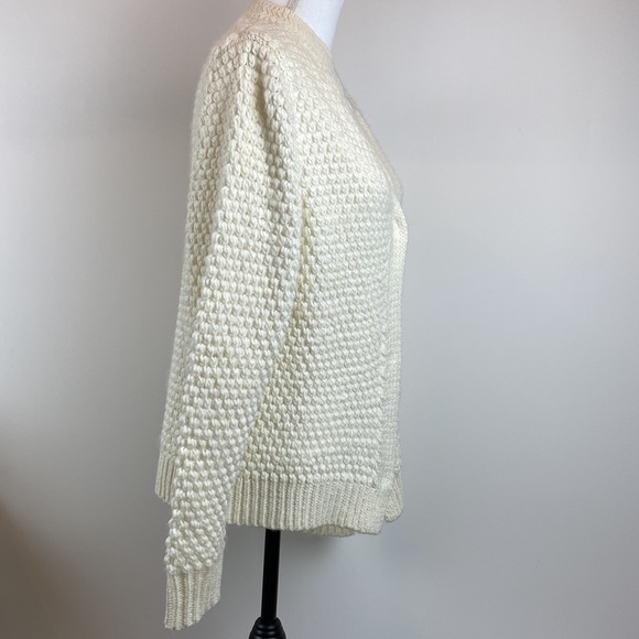 Rebecca Taylor La Vie Off white wool blend cardigan in size M - Picture 6 of 8